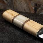 Puukko bouleau et bois de cerf en soie traversante